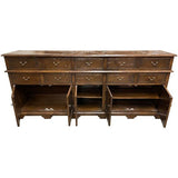 88" Unfinished 8 Drawer 5 Door Vintage Buffet #08644