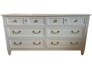 62" Finished 6 Drawer Kindel Vintage Dresser #08626