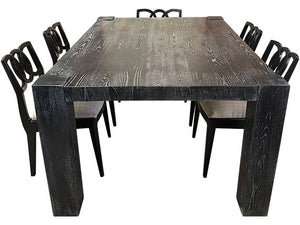 72" Custom Cerused Oak Dining Table