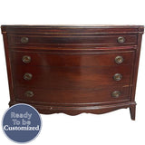 47" Unfinished 4 Drawer Vintage Dresser #08653