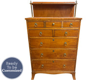 Load image into Gallery viewer, 32.5&quot; Unfinished 5 Drawer Vintage Tallboy #08664
