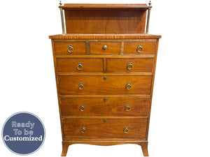 32.5" Unfinished 5 Drawer Vintage Tallboy #08664