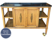 Load image into Gallery viewer, 40&quot; Unfinished 2 Door Tomlinson Vintage Bar Cart #08668
