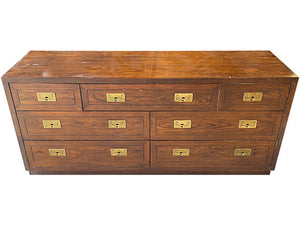 64" Unfinished 7 Drawer Henredon Vintage Dresser #08670