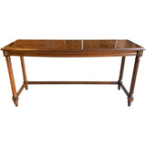 52" Finished Framed Satin Vintage Console Table #08671