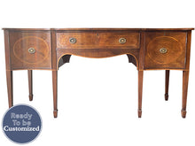 Load image into Gallery viewer, 72&quot; Unfinished 1 Drawer 2 Door Vintage Desk #08674

