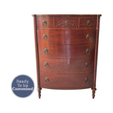 36" Unfinished 5 Drawer Vintage Tallboy #08694