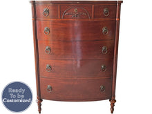 Load image into Gallery viewer, 36&quot; Unfinished 5 Drawer Vintage Tallboy #08694
