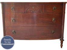 Load image into Gallery viewer, 46&quot; Unfinished 3 Drawer Vintage Dresser #08693
