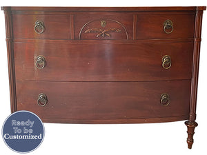 46" Unfinished 3 Drawer Vintage Dresser #08693