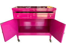 Load image into Gallery viewer, 36&quot; Finished Stiletto Gloss 2 Door 1 Drawer Vintage Bar Cart #08634
