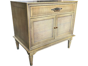 24.5" Unfinished 1 Drawer 2 Door Vintage Nightstand Set of 2 #08706
