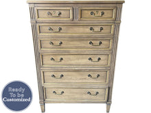 Load image into Gallery viewer, 36&quot; Unfinished 7 Drawer Vintage Tallboy #08701
