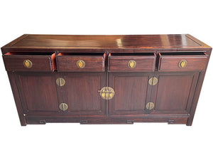 72" Unfinished 2 Door 4 Drawer Furniture Vintage Buffet #08700