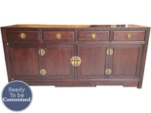 Load image into Gallery viewer, 72&quot; Unfinished 2 Door 4 Drawer Furniture Vintage Buffet #08700
