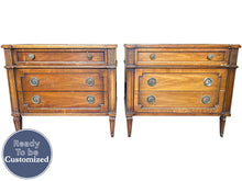 Load image into Gallery viewer, 26&quot; Unfinished 3 Drawer Drexel Vintage Nightstand Set of 2 #08703
