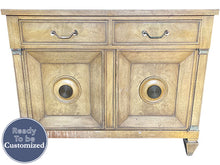 Load image into Gallery viewer, 43&quot; Unfinished 2 Door 2 Drawer Vintage Buffet #08707
