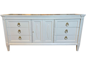 66" Finished Dover Satin 1 Door 2 Drawer Vintage Buffet #08699