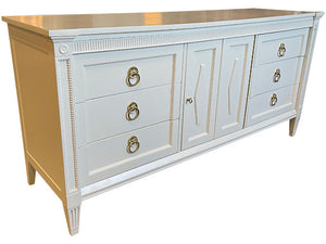 66" Finished Dover Satin 1 Door 2 Drawer Vintage Buffet #08699