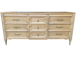 66" Unfinished 9 Drawer American Of Martinsville Vintage Dresser #08723