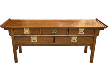 Load image into Gallery viewer, 73&quot; Unfinished 5 Drawer Century Vintage Console #08732
