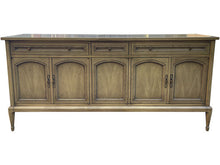 Load image into Gallery viewer, 70&quot; Unfinished 3 Drawer 4 Door White Fine Furniture Vintage Buffet #08740
