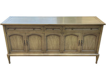 Load image into Gallery viewer, 70&quot; Unfinished 3 Drawer 4 Door White Fine Furniture Vintage Buffet #08740
