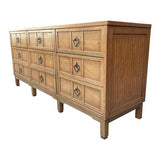 70" Unfinished 9 Drawer Vintage Dresser #08741