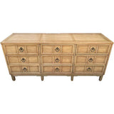 70" Unfinished 9 Drawer Vintage Dresser #08741