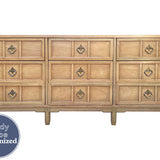 70" Unfinished 9 Drawer Vintage Dresser #08741