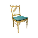 18.5" Unfinished Vintage Single Bamboo Style Chair + Fabric #08401