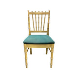 18.5" Unfinished Vintage Single Bamboo Style Chair + Fabric #08401