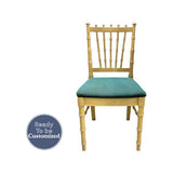 18.5" Unfinished Vintage Single Bamboo Style Chair + Fabric #08401