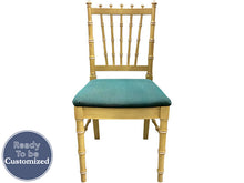 Load image into Gallery viewer, 18.5&quot; Unfinished Vintage Single Bamboo Style Chair + Fabric #08401
