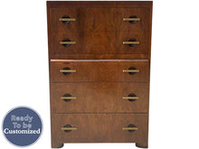 Load image into Gallery viewer, 32&quot; Unfinished 5 Drawer Vintage Tallboy #08544
