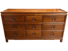 Load image into Gallery viewer, 60&quot; Unfinished 9 Drawer Vintage Dresser #08598
