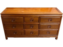 Load image into Gallery viewer, 60&quot; Unfinished 9 Drawer Vintage Dresser #08598
