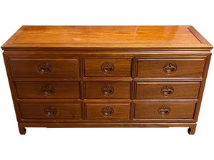 60" Unfinished 9 Drawer Vintage Dresser #08598