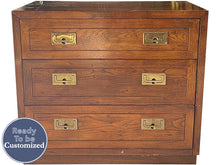 Load image into Gallery viewer, 32&quot; Unfinished 3 Drawer Vintage Dresser #08615
