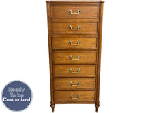 Load image into Gallery viewer, 24&quot; Unfinished 7 Drawer Vintage Tallboy #08621
