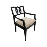 22.5" Finished Vintage Chair Set of 6 with Custom Upholstery  #08573