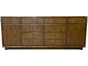77" Unfinished 2 Door 10 Drawer Vintage Buffet #08689