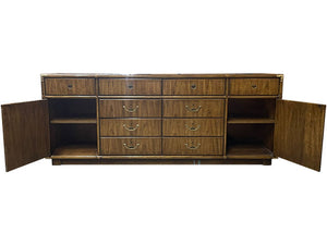 77" Unfinished 2 Door 10 Drawer Vintage Buffet #08689