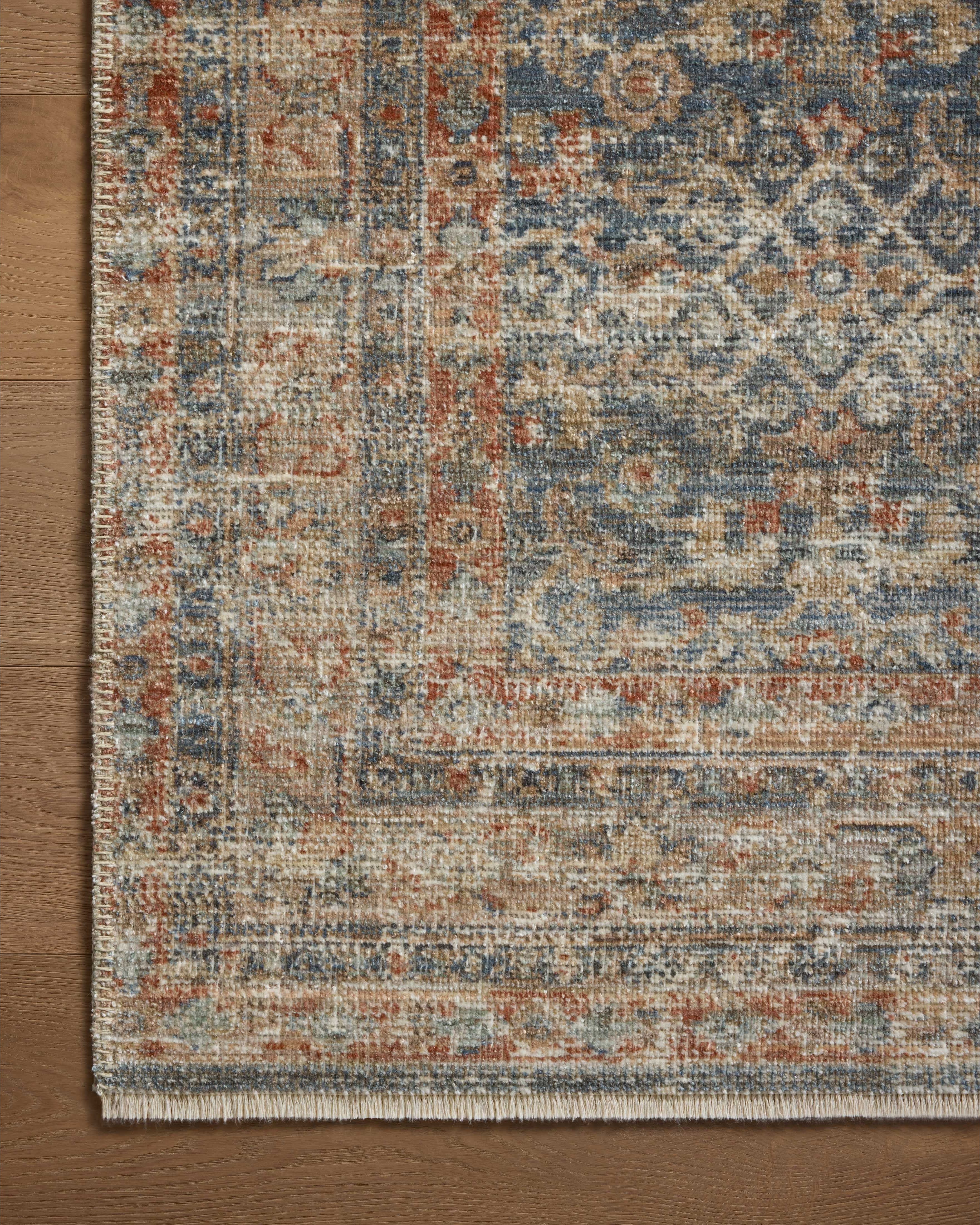 Heritage Blue / Rust Rug | MegMade – MegMade Store