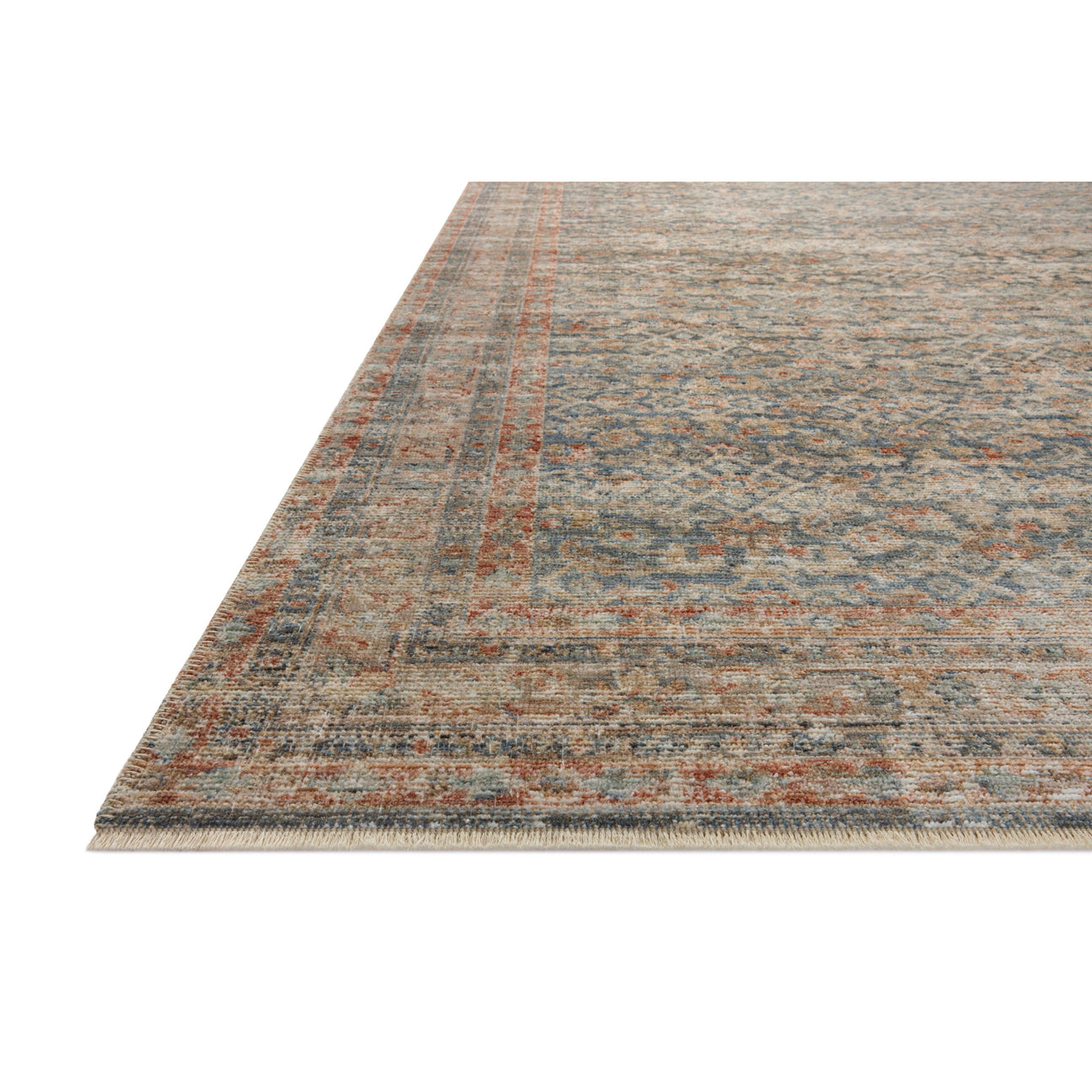 Heritage Blue / Rust Rug | MegMade – MegMade Store
