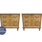25" Unfinished 3 Drawer Vintage Set of Nightstands #08902