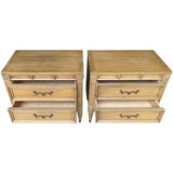 25" Unfinished 2 Drawer American Of Martinsville Vintage Nightstand Set of 2 #08870
