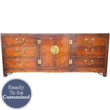 75" Unfinished 2 Door 6 Drawer White Fine Furniture Vintage Buffet #08865