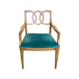 22.5" Finished Vintage Chair Set of 6 with Custom Upholstery  #08573