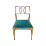 22.5" Finished Vintage Chair Set of 6 with Custom Upholstery  #08573